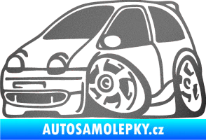 Samolepka Renault Twingo karikatura levá grafitová metalíza