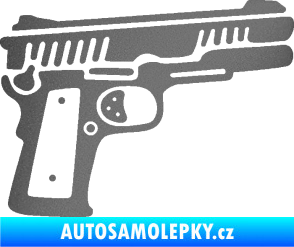 Samolepka Revolver 003 pravá grafitová metalíza