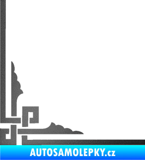 Samolepka Rohová samolepka 003 pravá grafitová metalíza