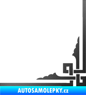 Samolepka Rohová samolepka 003 levá grafitová metalíza