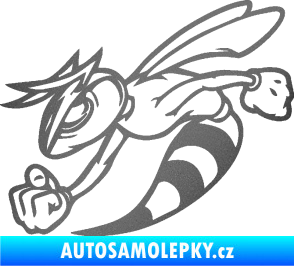 Samolepka Rozzuřená vosa 001 levá grafitová metalíza