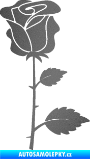 Samolepka Růže 007 pravá grafitová metalíza
