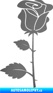 Samolepka Růže 007 levá grafitová metalíza