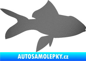 Samolepka Ryba 002 pravá grafitová metalíza
