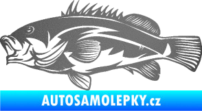 Samolepka Ryba 005 levá grafitová metalíza