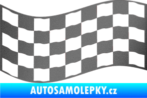 Samolepka Šachovnice 011 grafitová metalíza