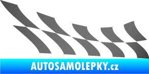 Samolepka Šachovnice 030 grafitová metalíza