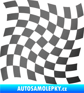 Samolepka Šachovnice 042 grafitová metalíza