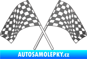 Samolepka Šachovnice 064 grafitová metalíza
