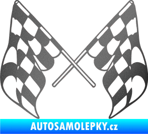 Samolepka Šachovnice 070 grafitová metalíza