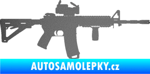 Samolepka Samopal 003 pravá grafitová metalíza