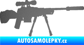 Samolepka Samopal 008 pravá grafitová metalíza