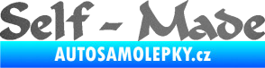 Samolepka Self made nápis grafitová metalíza