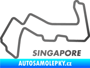Samolepka Okruh Singapore grafitová metalíza