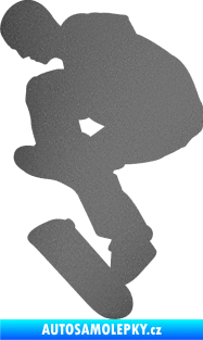 Samolepka Skateboard 002 levá grafitová metalíza