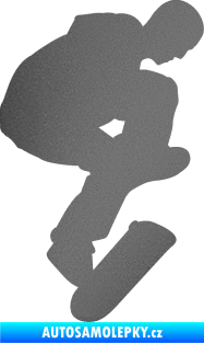 Samolepka Skateboard 002 pravá grafitová metalíza