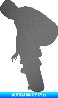 Samolepka Skateboard 003 levá grafitová metalíza