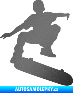 Samolepka Skateboard 004 pravá grafitová metalíza