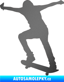 Samolepka Skateboard 006 levá grafitová metalíza