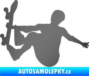 Samolepka Skateboard 008 levá grafitová metalíza