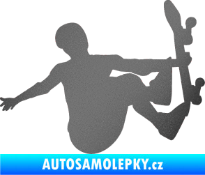 Samolepka Skateboard 008 pravá grafitová metalíza