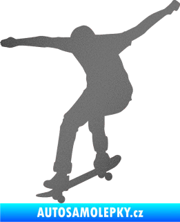 Samolepka Skateboard 011 levá grafitová metalíza
