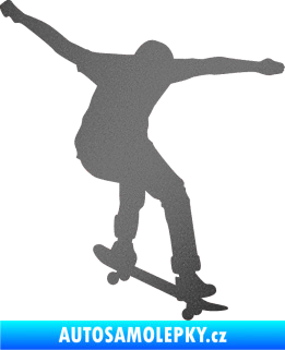Samolepka Skateboard 011 pravá grafitová metalíza