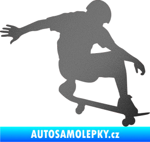 Samolepka Skateboard 012 pravá grafitová metalíza