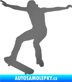 Samolepka Skateboard 017 levá grafitová metalíza