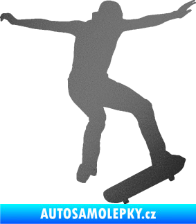Samolepka Skateboard 017 pravá grafitová metalíza
