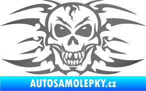 Samolepka Skeleton - lebka grafitová metalíza