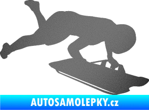 Samolepka Skeleton 002 pravá grafitová metalíza