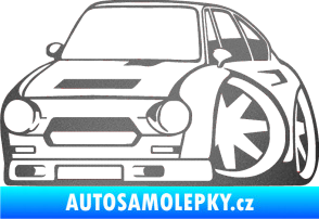 Samolepka Škoda 110r karikatura levá grafitová metalíza