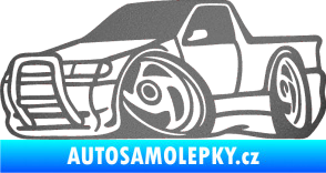 Samolepka Škoda Felicia korba karikatura levá grafitová metalíza