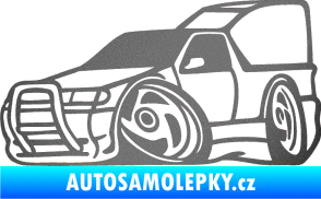 Samolepka Škoda Felicia pickup karikatura levá grafitová metalíza