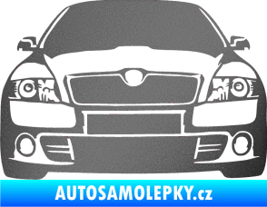 Samolepka Škoda Octavia 2 karikatura  grafitová metalíza