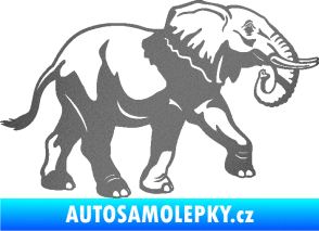 Samolepka Slon 028 pravá grafitová metalíza