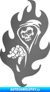 Samolepka Smrtka 002 levá grafitová metalíza