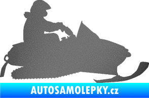 Samolepka Sněžný skútr 002 pravá grafitová metalíza
