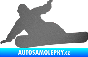 Samolepka Snowboard 001 levá grafitová metalíza