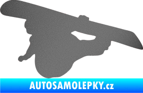 Samolepka Snowboard 007 levá grafitová metalíza