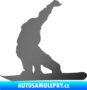 Samolepka Snowboard 011 levá grafitová metalíza
