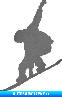 Samolepka Snowboard 018 levá grafitová metalíza