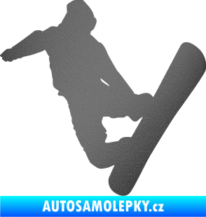 Samolepka Snowboard 020 levá grafitová metalíza