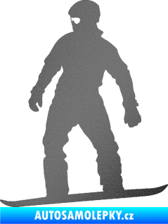 Samolepka Snowboard 024 levá grafitová metalíza