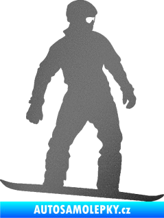 Samolepka Snowboard 024 pravá grafitová metalíza