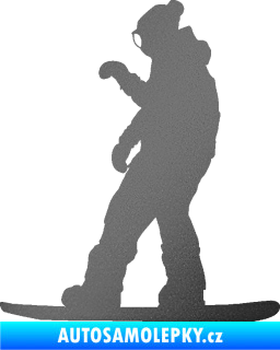 Samolepka Snowboard 028 levá grafitová metalíza
