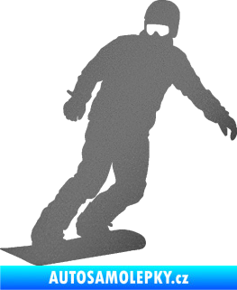Samolepka Snowboard 029 levá grafitová metalíza