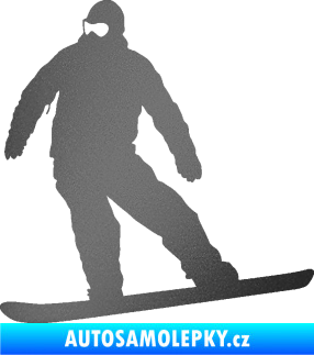 Samolepka Snowboard 034 levá grafitová metalíza