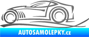 Samolepka Sportovní auto 002 levá grafitová metalíza